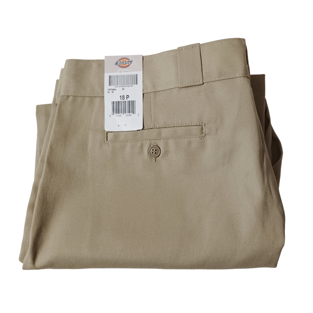 DICKIES Women Khaki Original 774 Work Pants Size 18P NWT